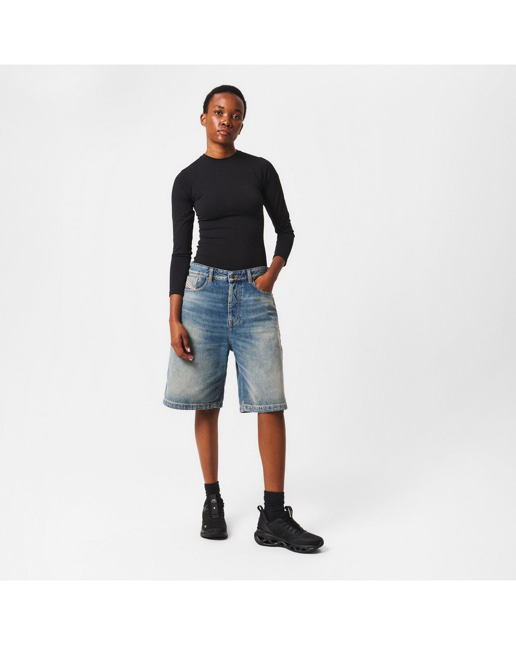 Steve Madden Black Surge 1 Mesh Trainers