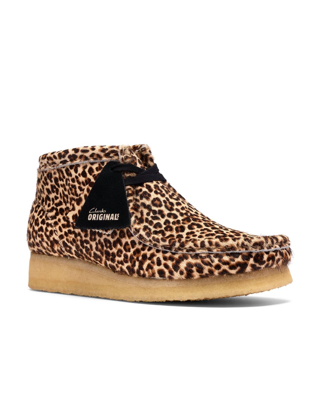 Clarks Brown Leopard Print Wallabee Boot