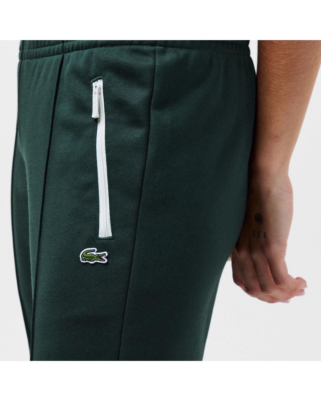 Lacoste Green Open Cuff Woven Tapered Joggers
