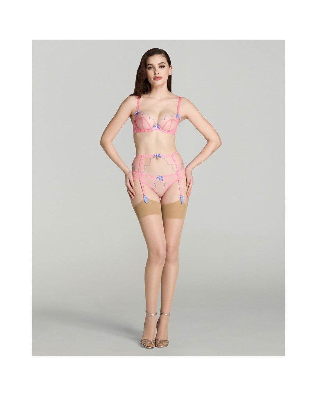 Agent Provocateur Pink Lorna Suspender