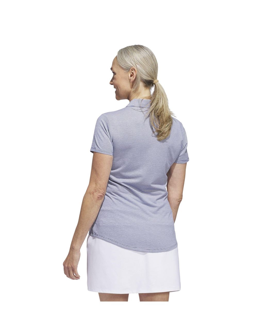 Adidas Blue Ottoman Short Sleeve Polo Shirt