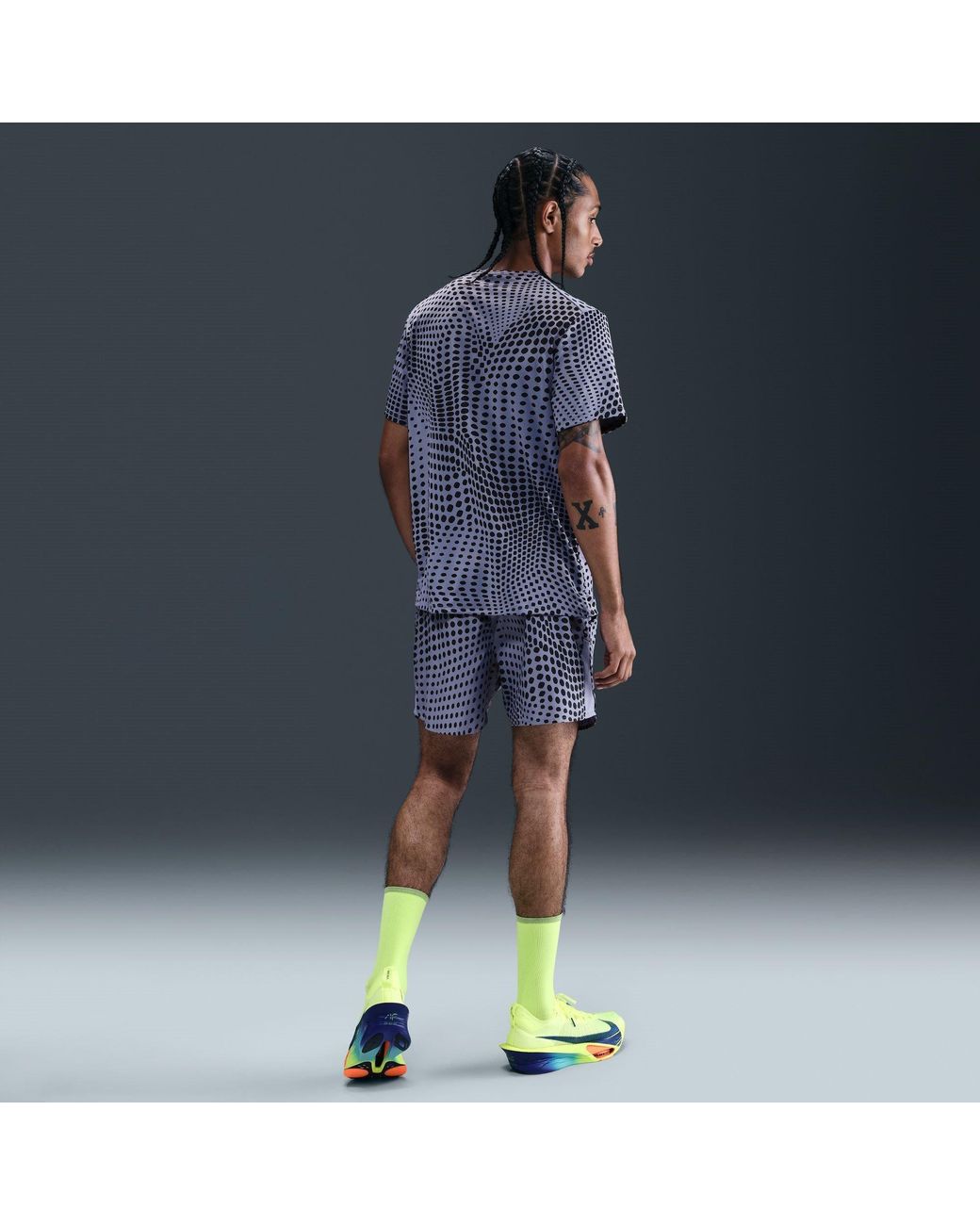 Nike Blue Short Sleeve Performance Running Top for men
