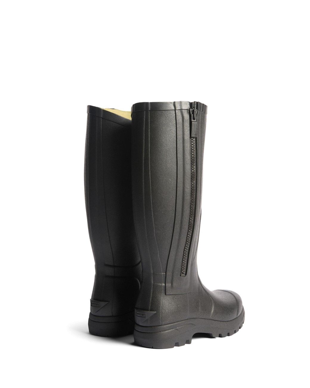 Hunter Black Balmoral Mk Ii Waterproof Zip Wellingtons for men
