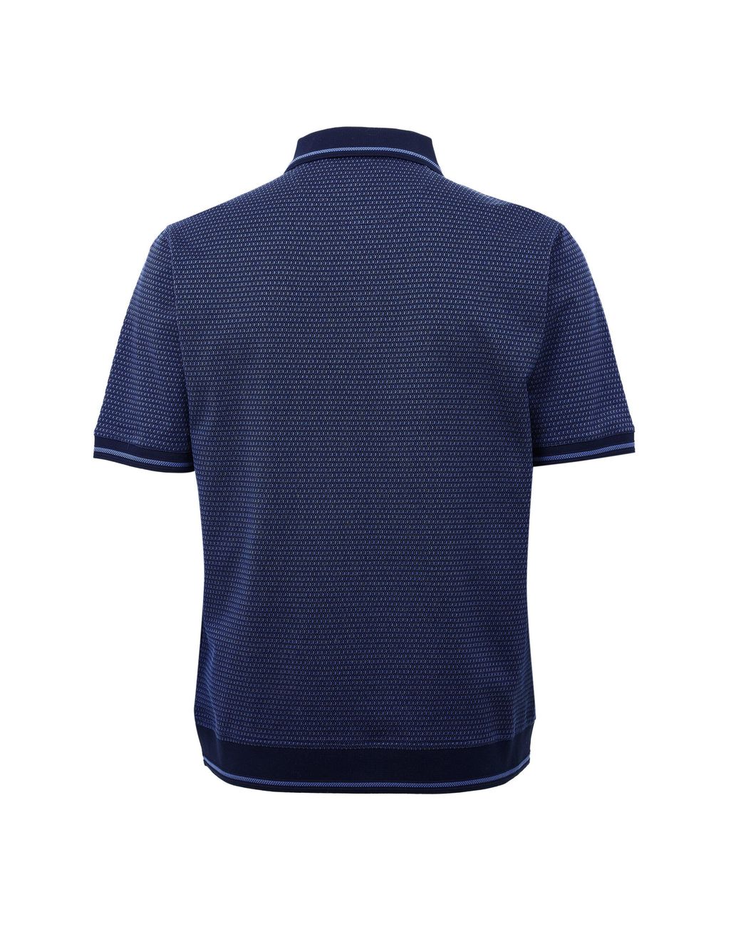 Pal Zileri Blue Pattern Short Sleeve Polo Shirt for men