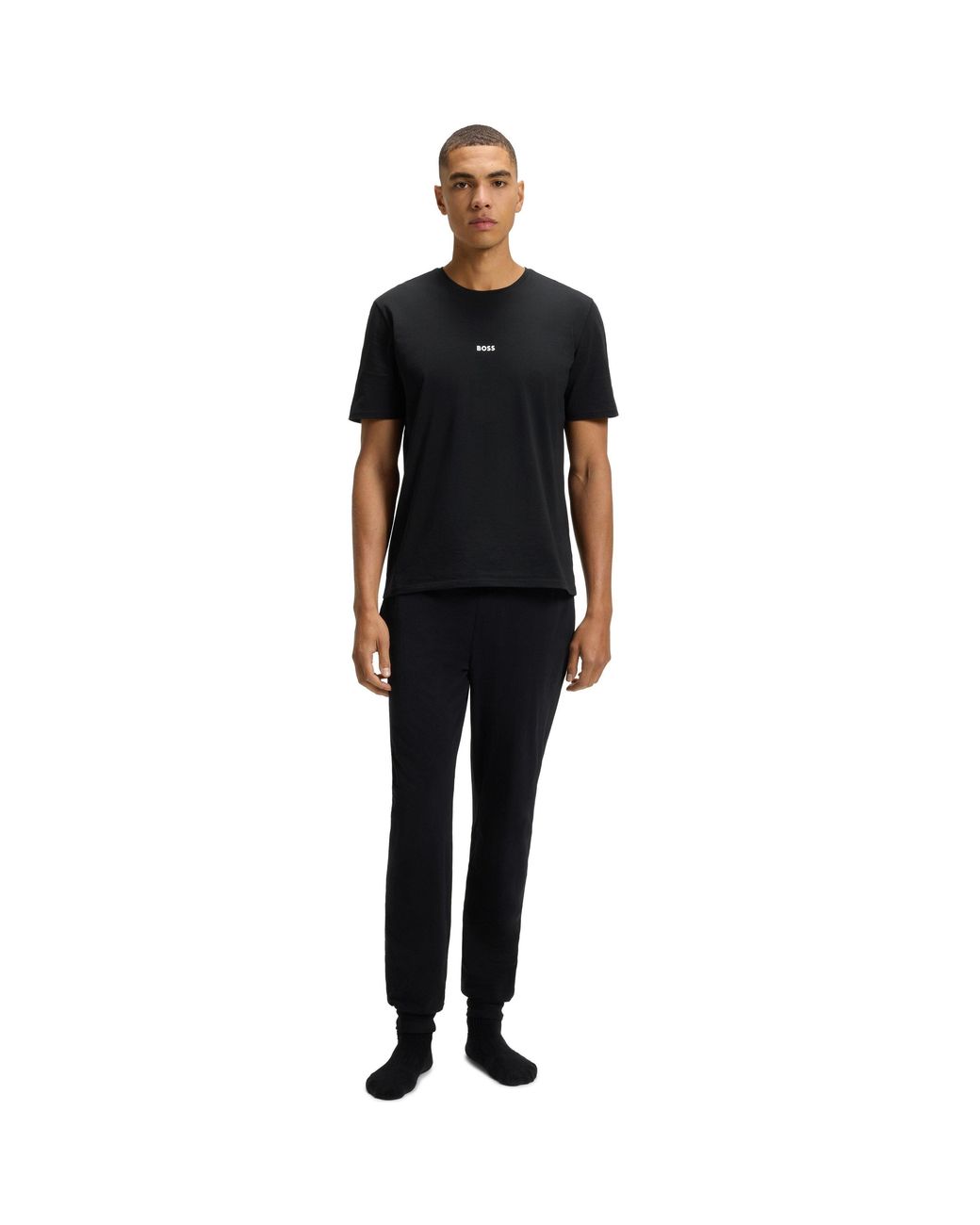 Boss Black Logo Crew Neck Short Sleeve T-Shirt for men