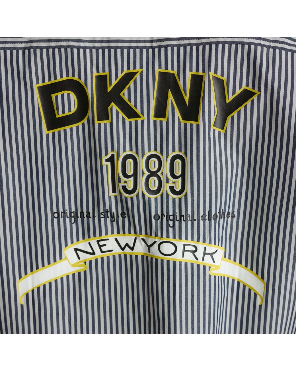 DKNY Gray Long Sleeve Patterned Shirt