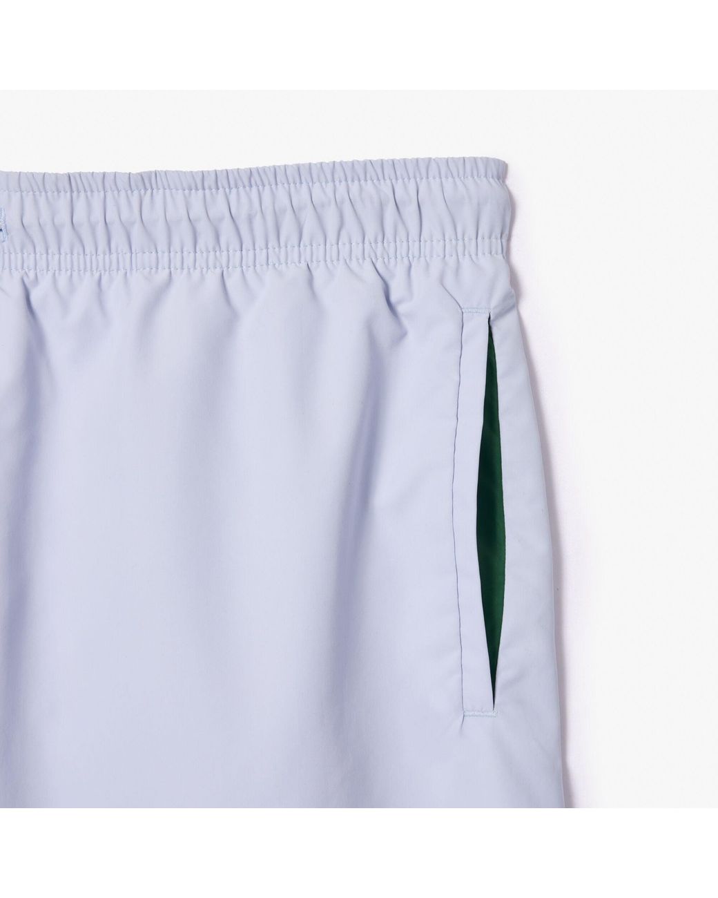Lacoste White Taff Swim Shorts for men