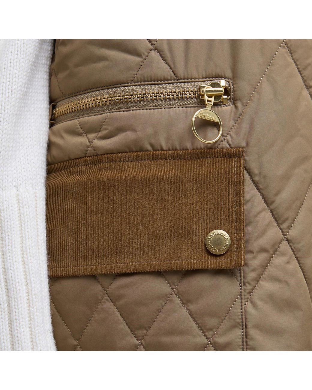 Barbour Natural Lydia Diamond Quilted Sleeveless Gilet