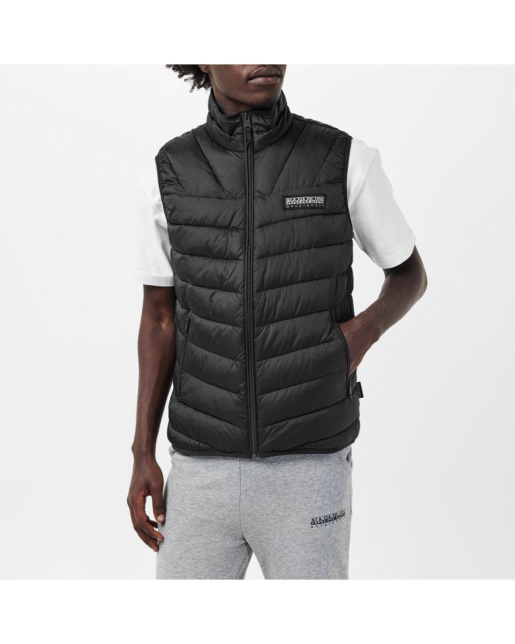 Napapijri Black Aerons Goose Down Gilet for men