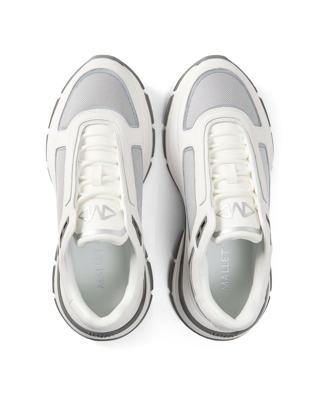 Mallet White Alton Leather Low-Top Trainers for men