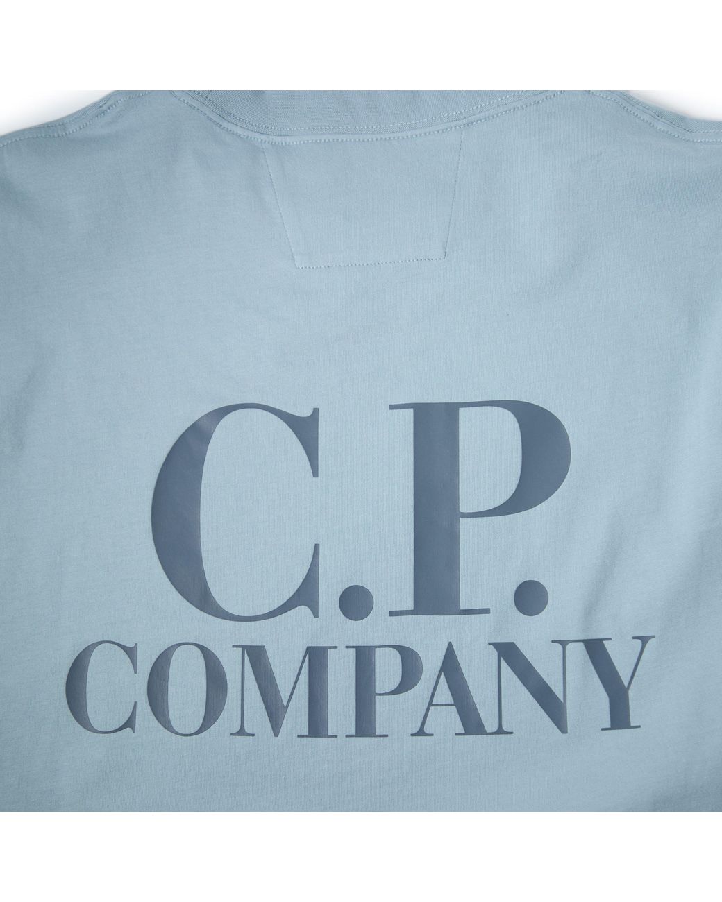 C P Company Blue Double Logo Tee for men