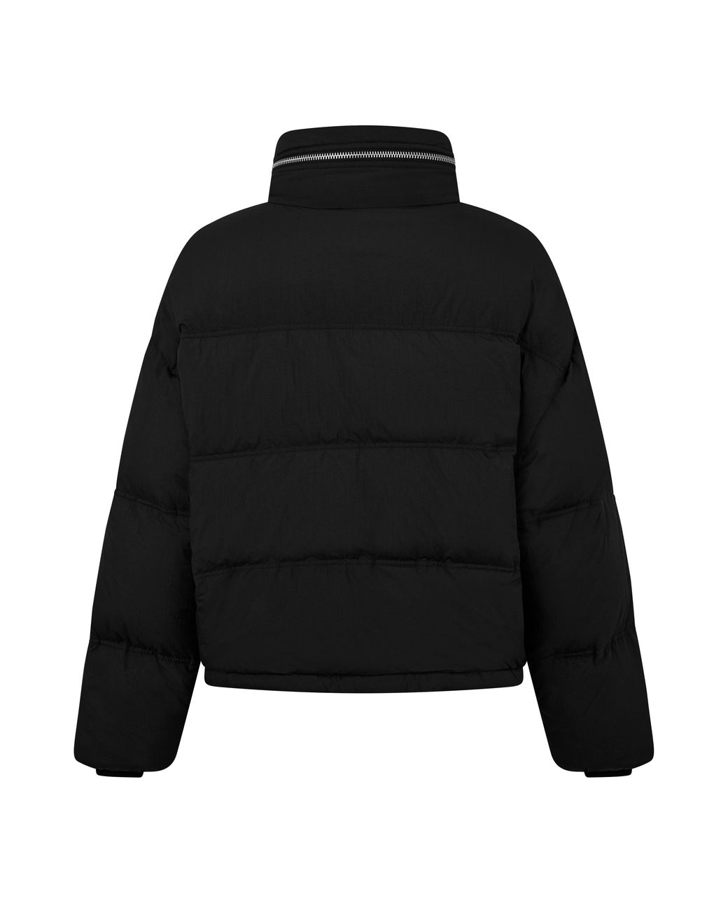 AMI Black Ami De Coeur Water Resistant Concealed Hood Short Puffer Jacket for men