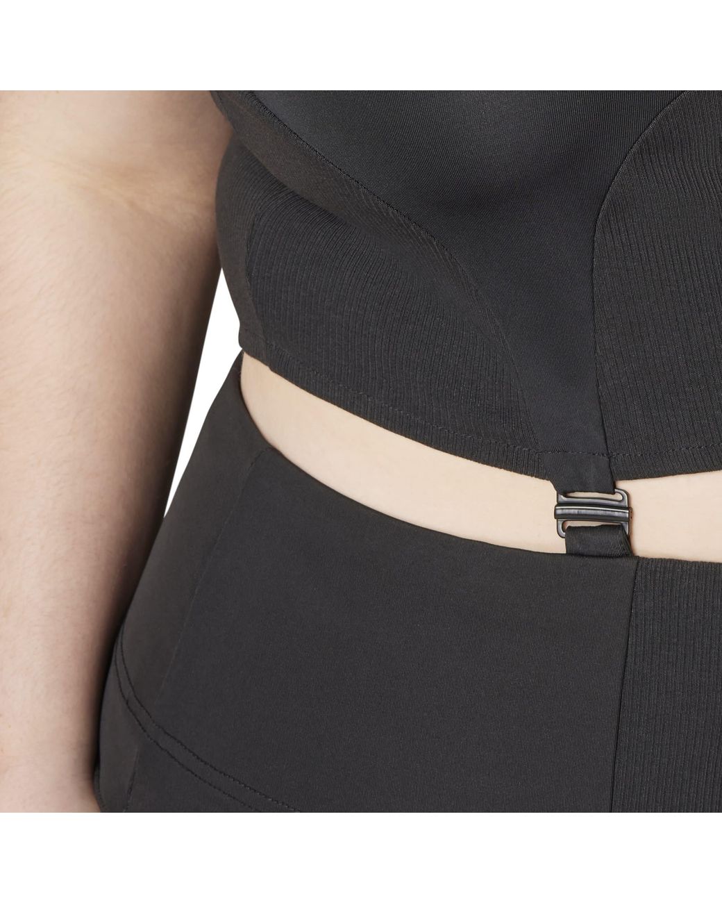 Adidas Originals Black Rib Cut Out Dress