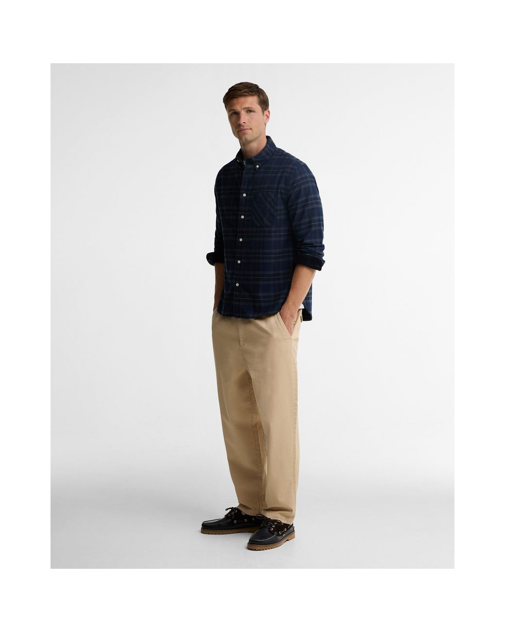 Barbour Blue Dunoon Tartan Cotton Long-Sleeve Shirt for men