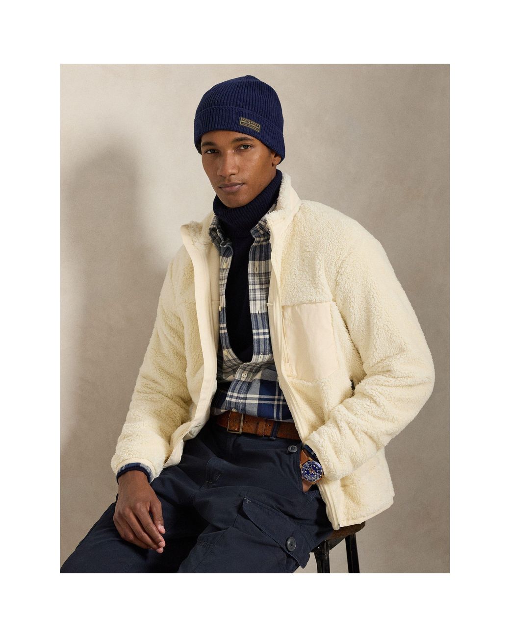 Polo Ralph Lauren Natural Hipile Full Zip Fleece for men