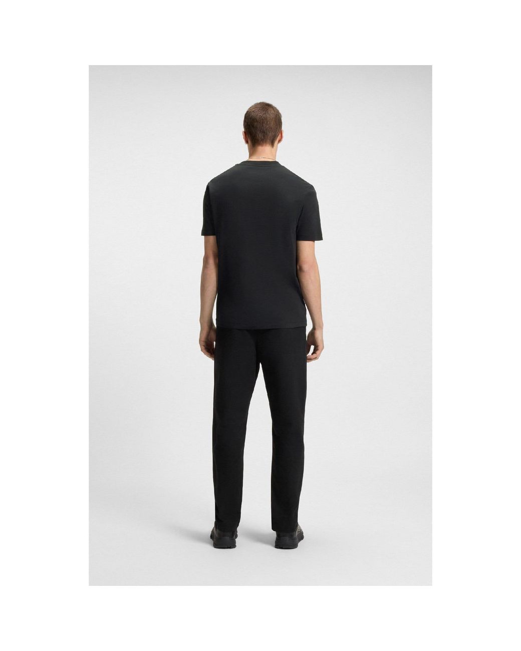 HUGO Black Dusplit Split Logo T-Shirt for men