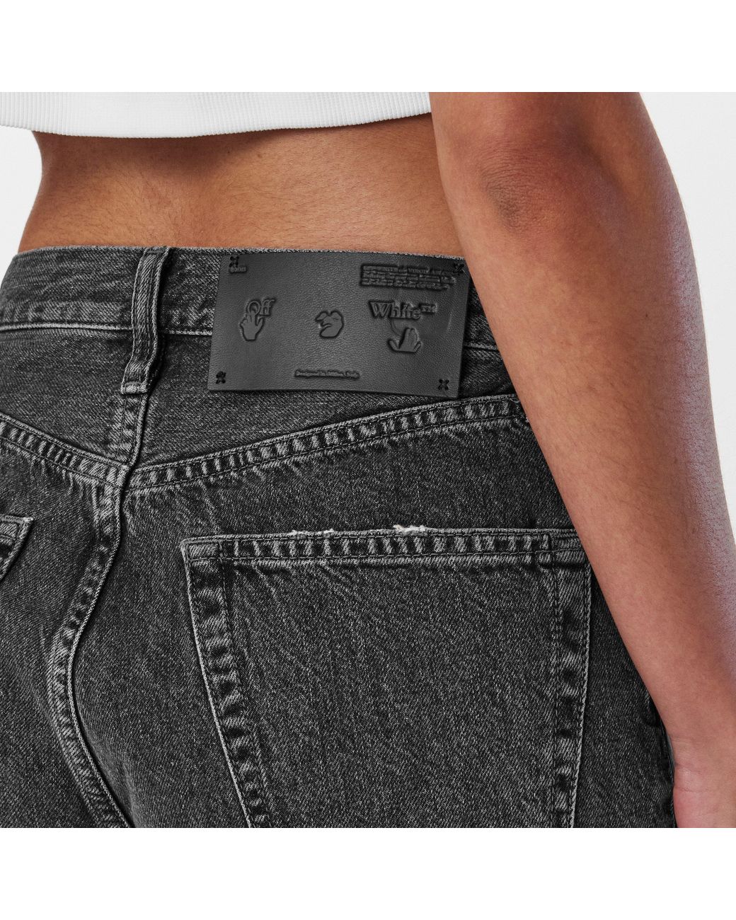 Off-White c/o Virgil Abloh Gray Denim Shorts
