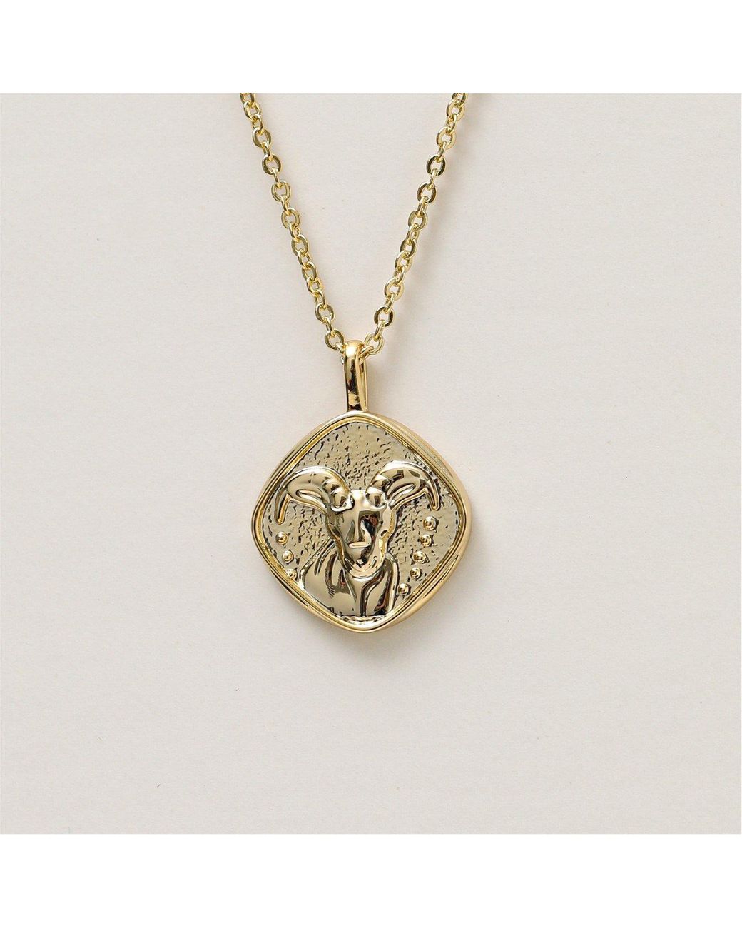 Jon Richard Red Plated Molten Horoscope Necklace