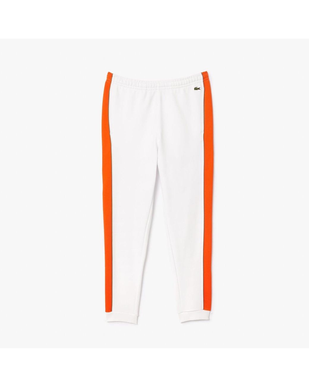 Lacoste White Tapered Leg Sweatpants for men