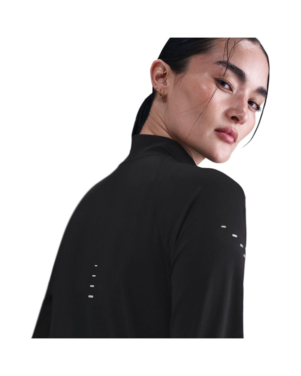 Nike Black Swift Full Zip Long Sleeve Running Top