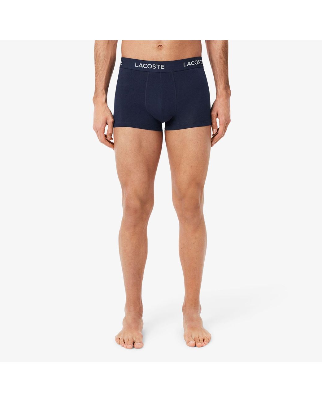 Lacoste Blue 3-Pack Stretch Cotton Trunks for men