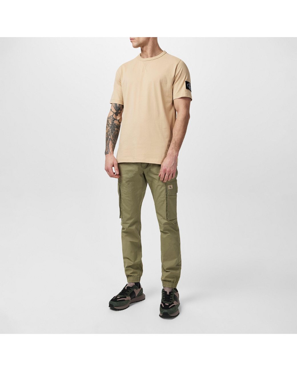 Calvin Klein Green Skinny Cargo Trouser for men