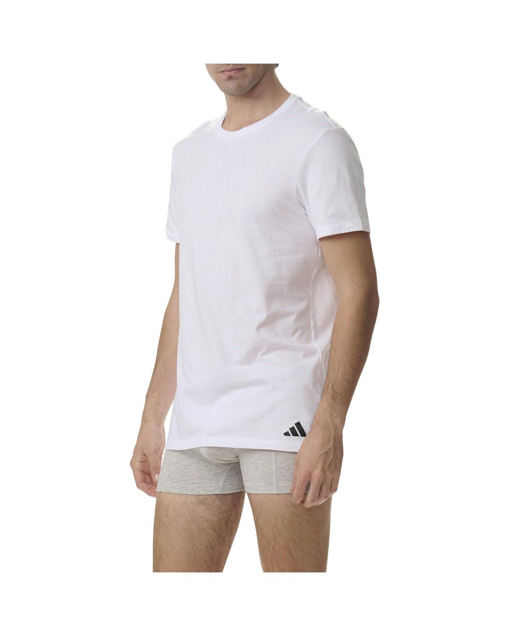 Adidas White Short Sleeve Performance 3 Pack Gym Top for men