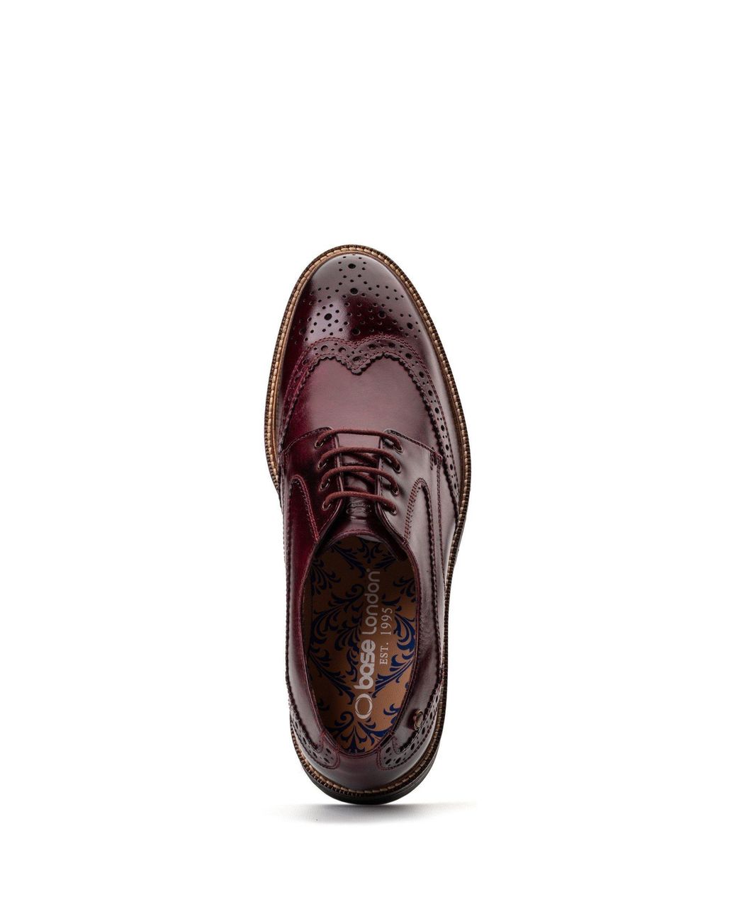 Base London Red York Brogue Shoe for men