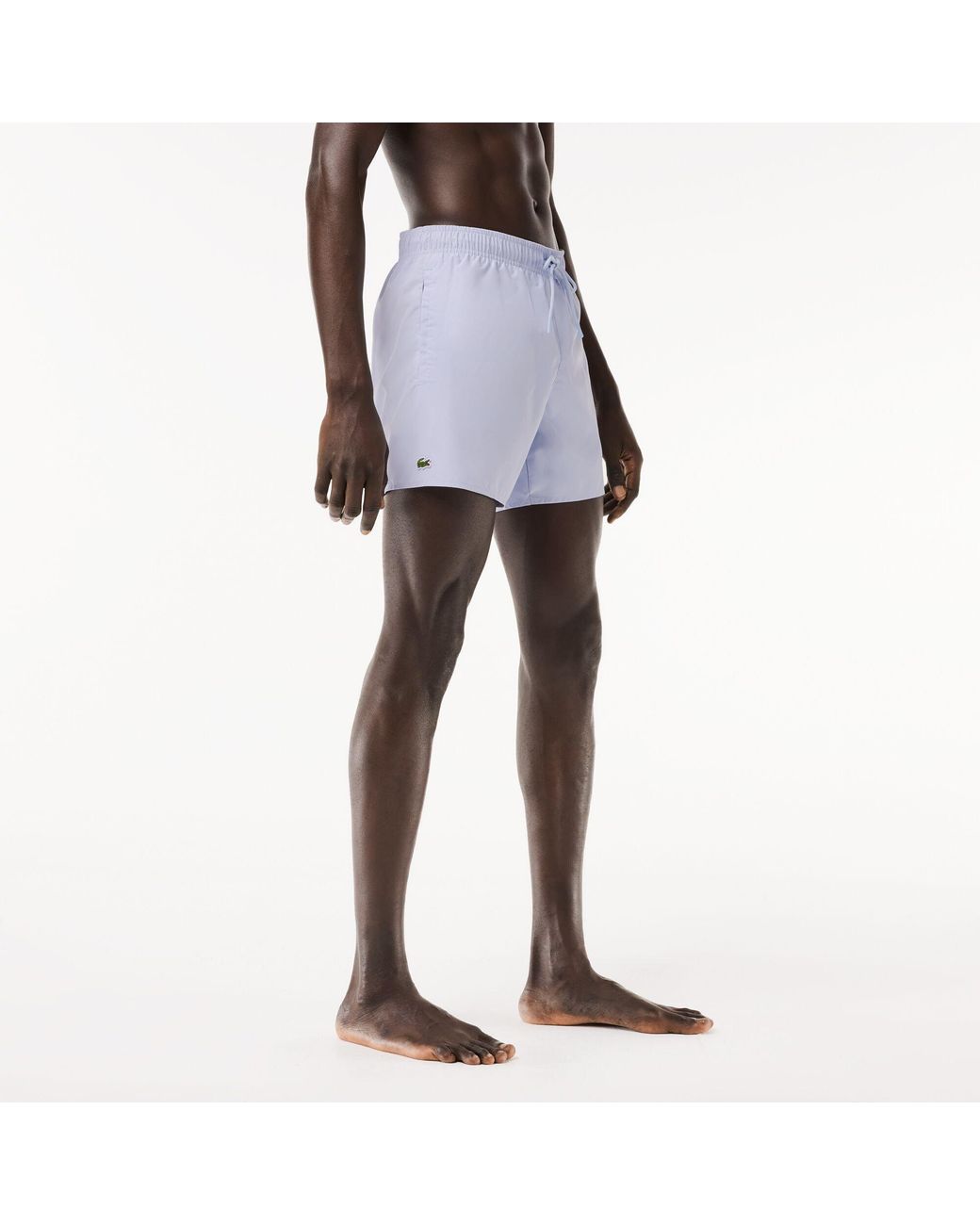 Lacoste White Taff Swim Shorts for men