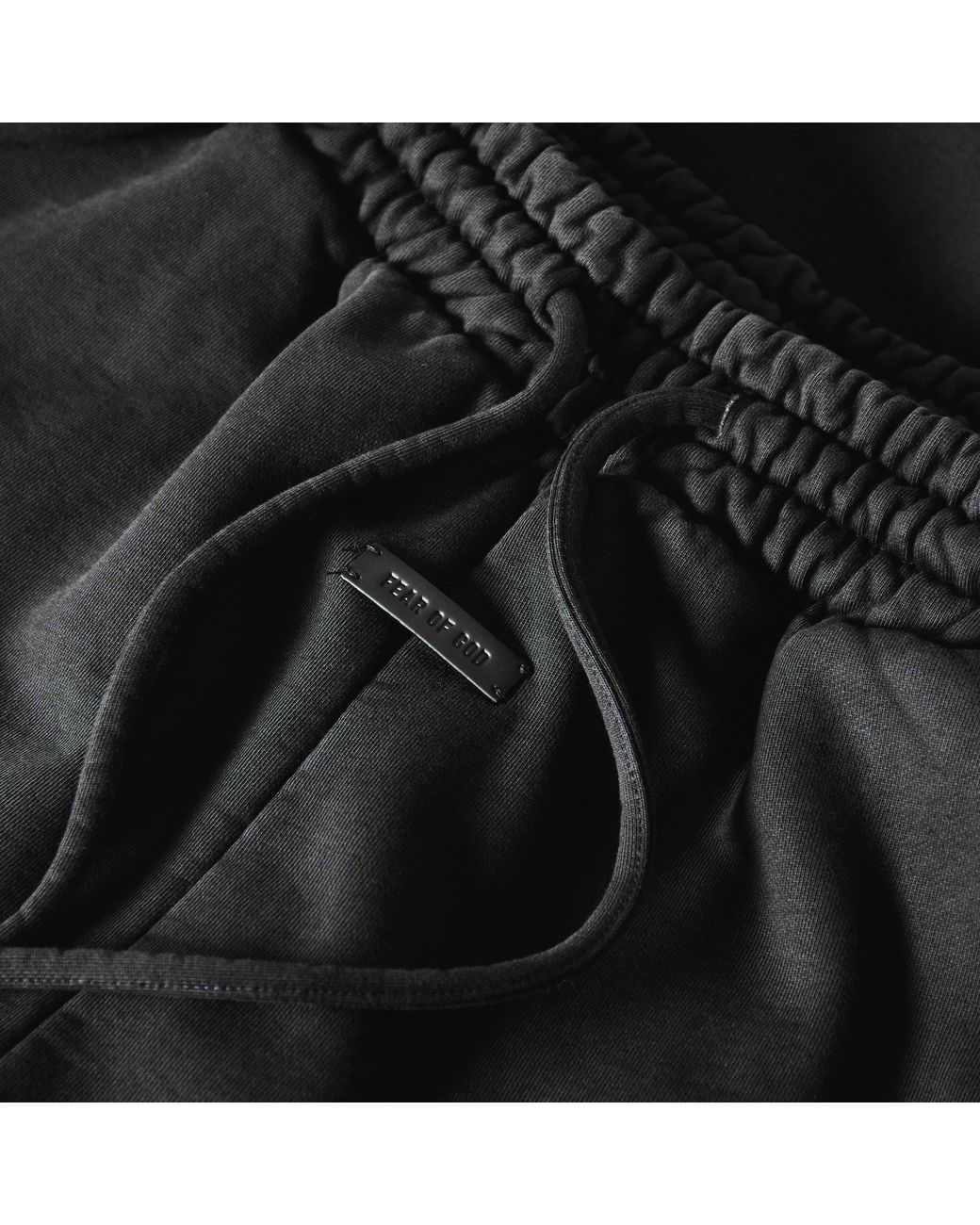 Fear Of God Black Closed Hem Fleece Jogging Bottoms for men