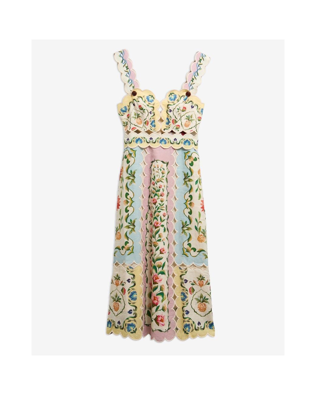 BARBOUR X FARM RIO Metallic Long Maxi Dress