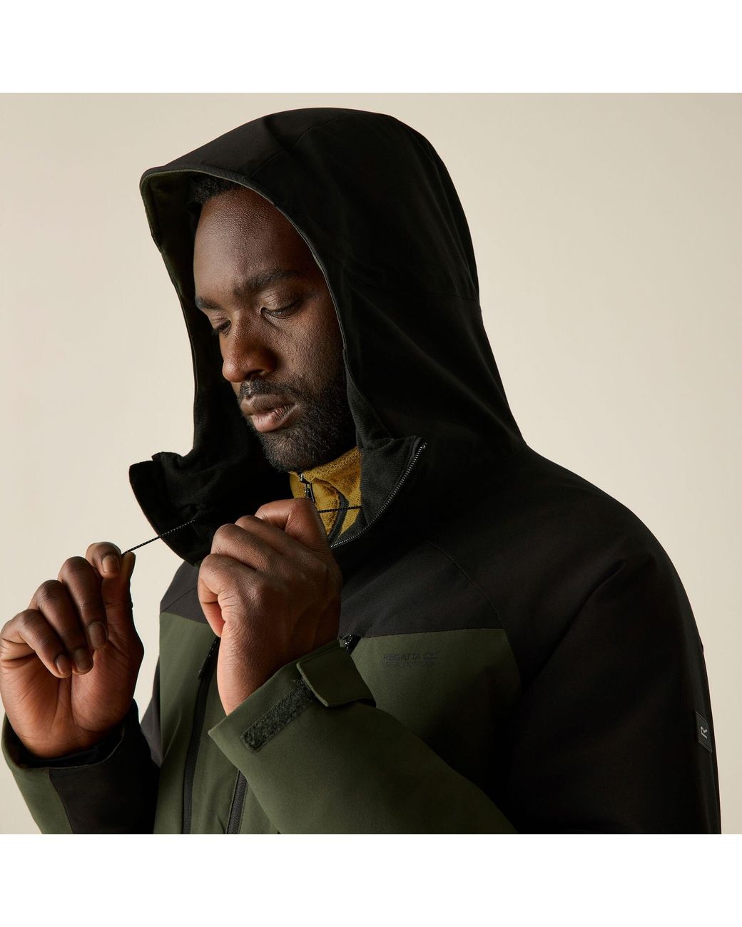 Regatta Black Highton Stretch Padded Waterproof Jacket for men