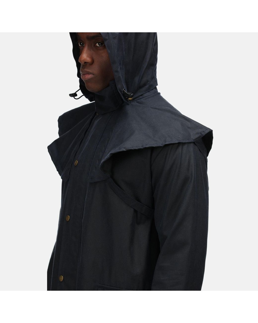 Regatta Black Cranbrook Wax Cotton Riding Quilted Jacket for men