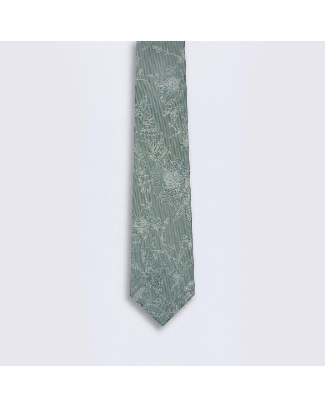 Twisted Tailor Green Jasper Floral Tie for men