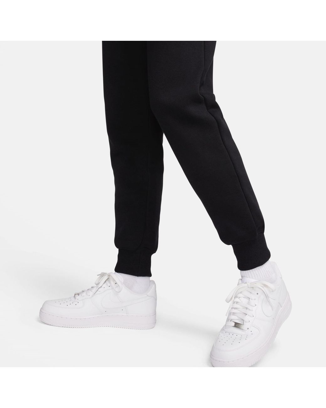 Nike Black Sportswear Phoenix Fleece Mid-Rise Sweatpants