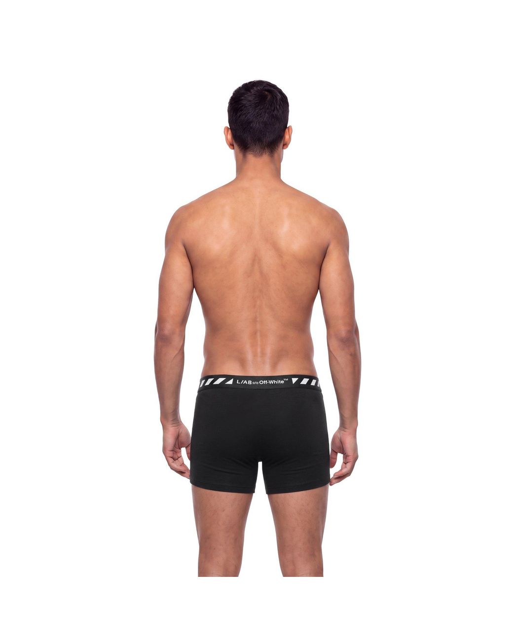 L/AB Off White Black Diags Boxer Briefs 3 Pack for men