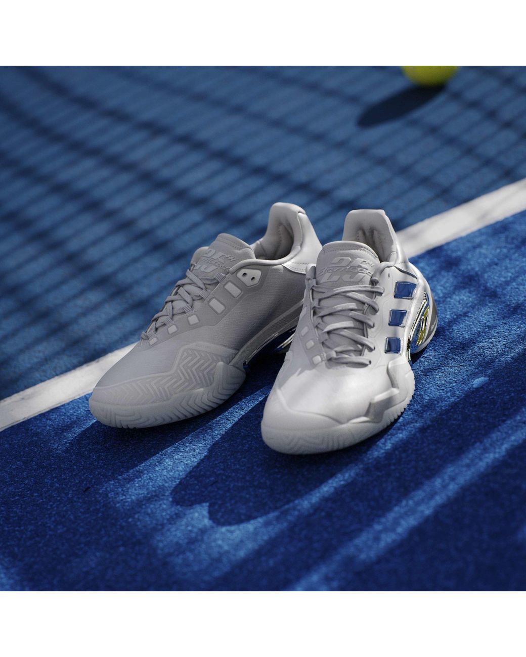 Adidas Gray Barricade 13 Edition Tennis Shoes