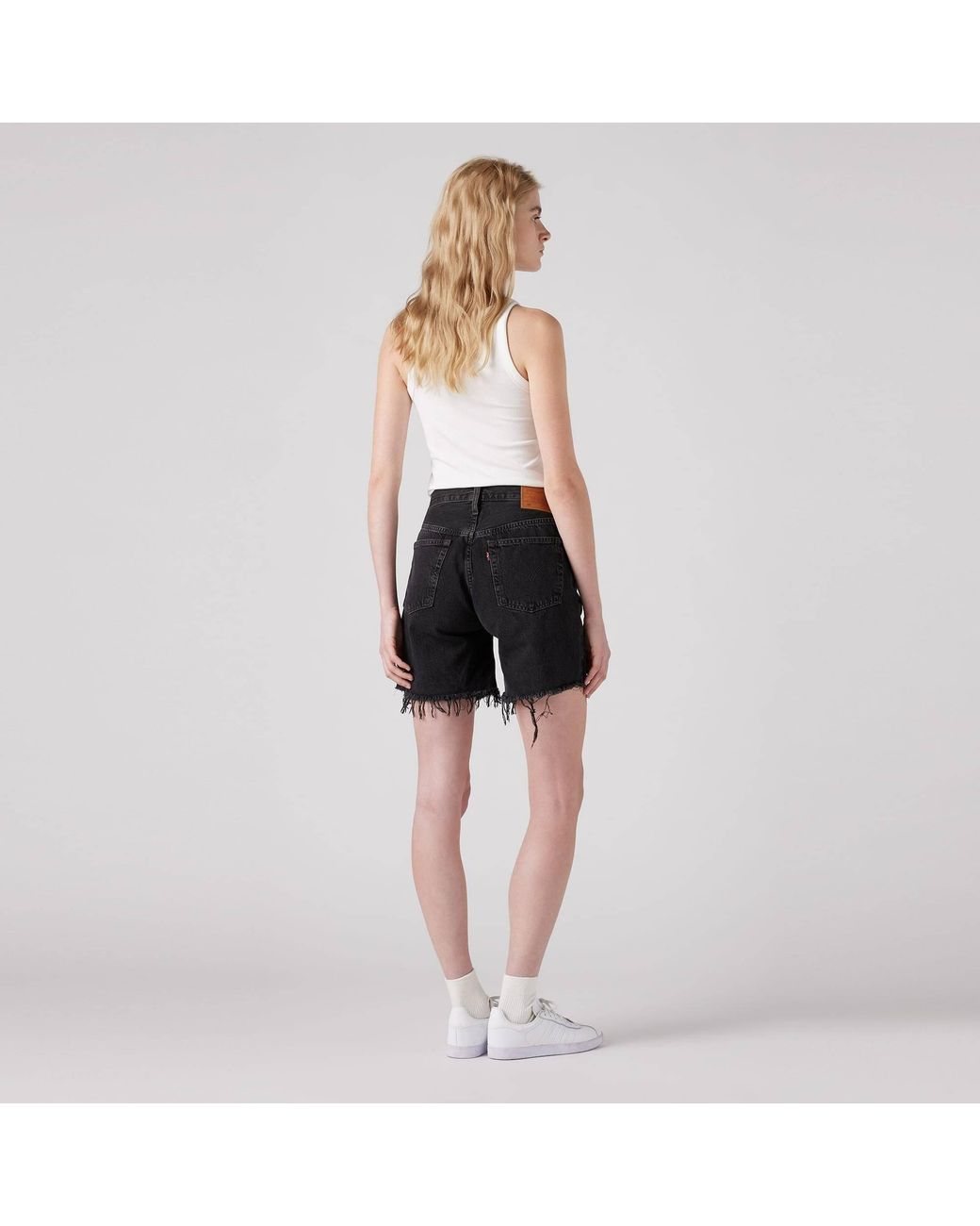 Levi's Black 501 Mid Thigh Short Lunar Blac