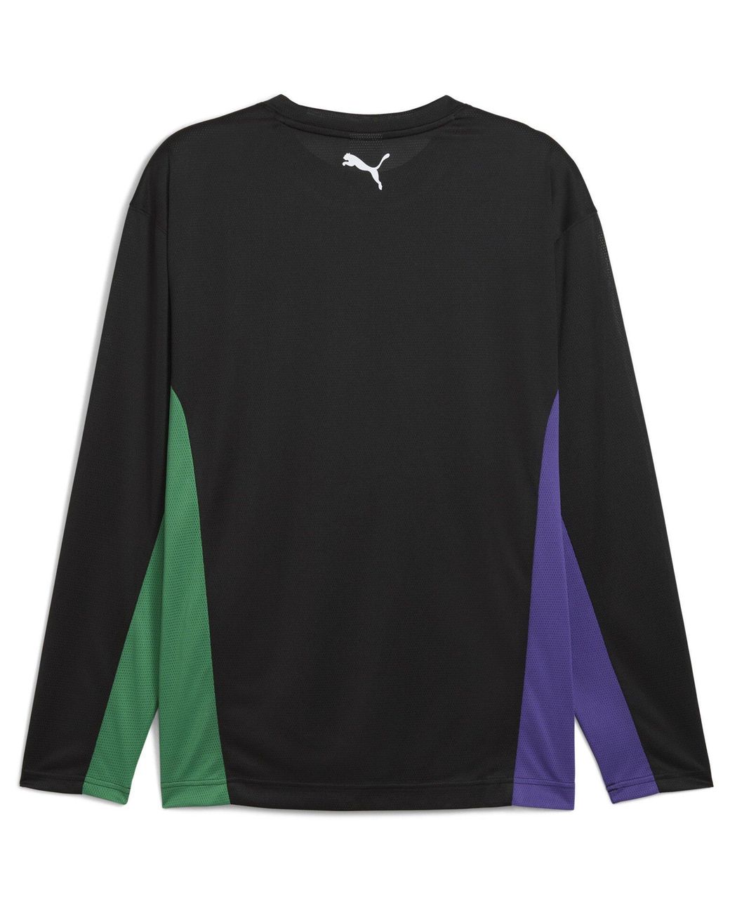 PUMA Black Hoopaverse Shooting Long Sleeve Performance Gym Top for men