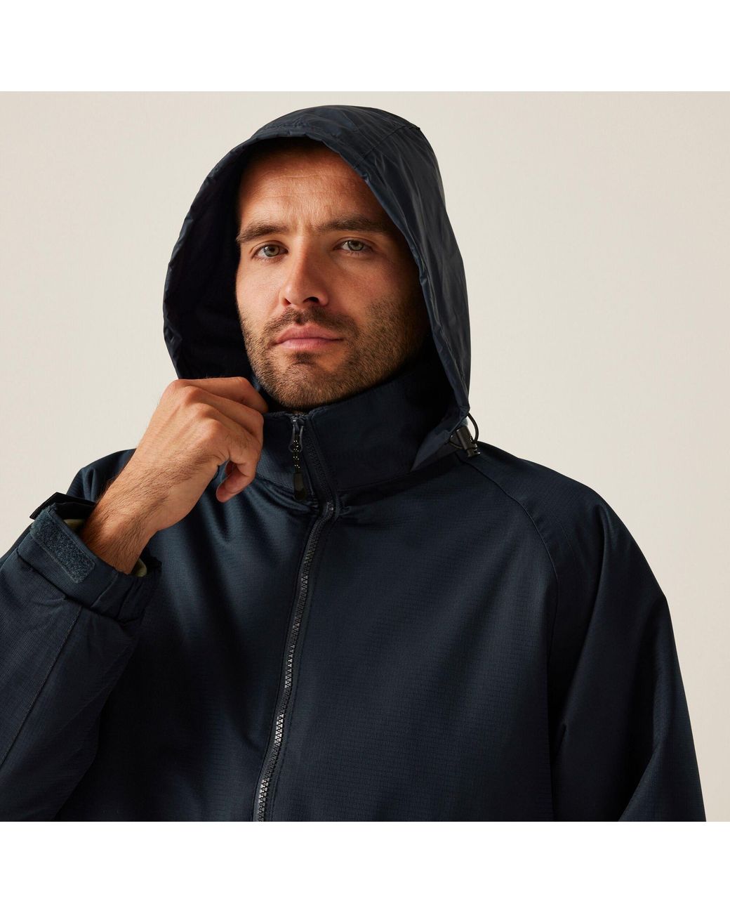 Regatta Blue Hudson Fleece Lined Waterproof Insulated Jac for men