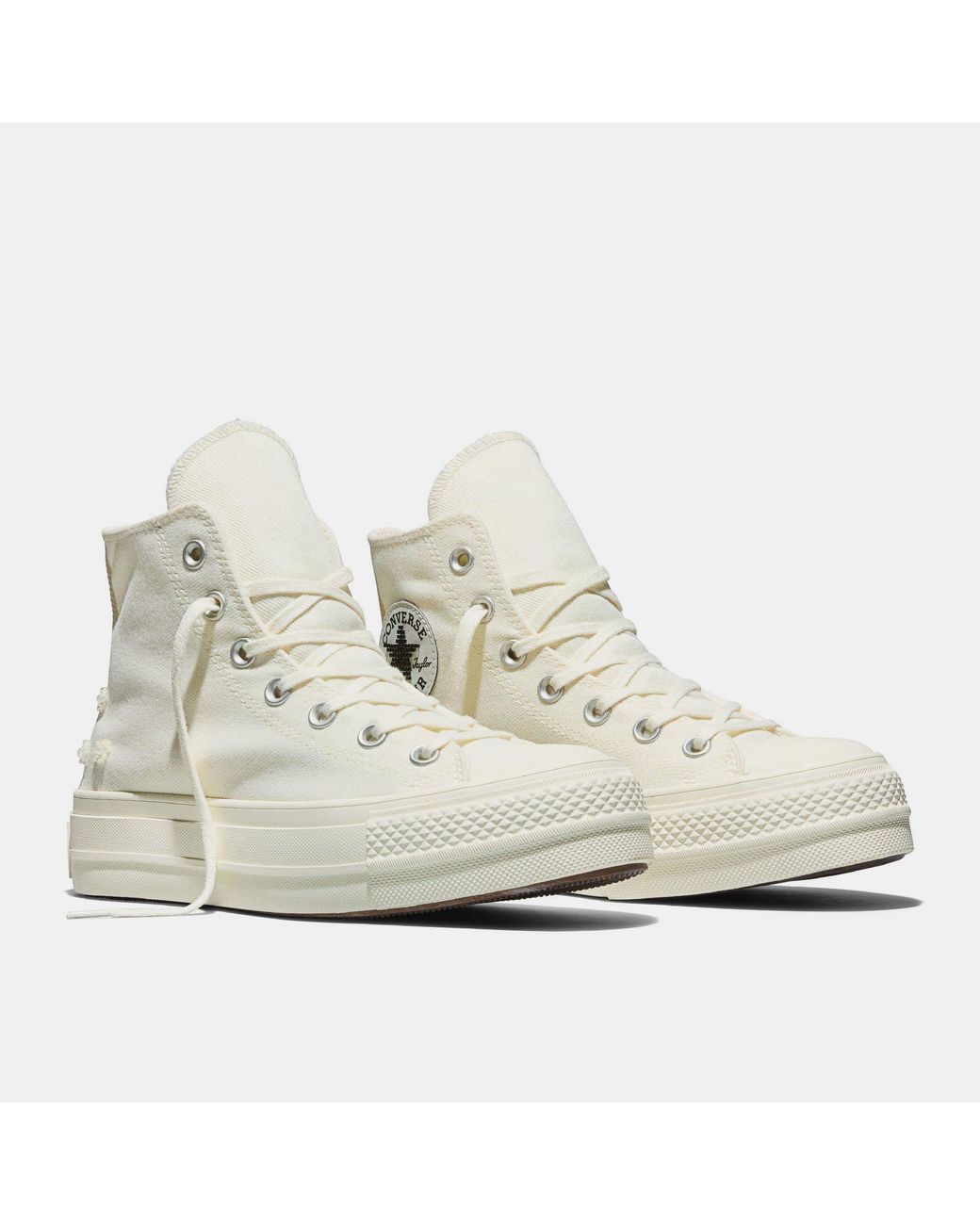 Converse White Chuck Taylor All Star Lif Platform Trainers