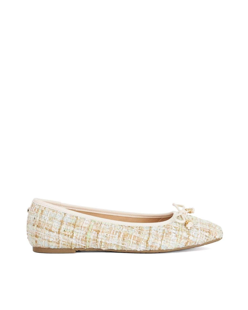 Dune Natural Hennie Ballet Pumps
