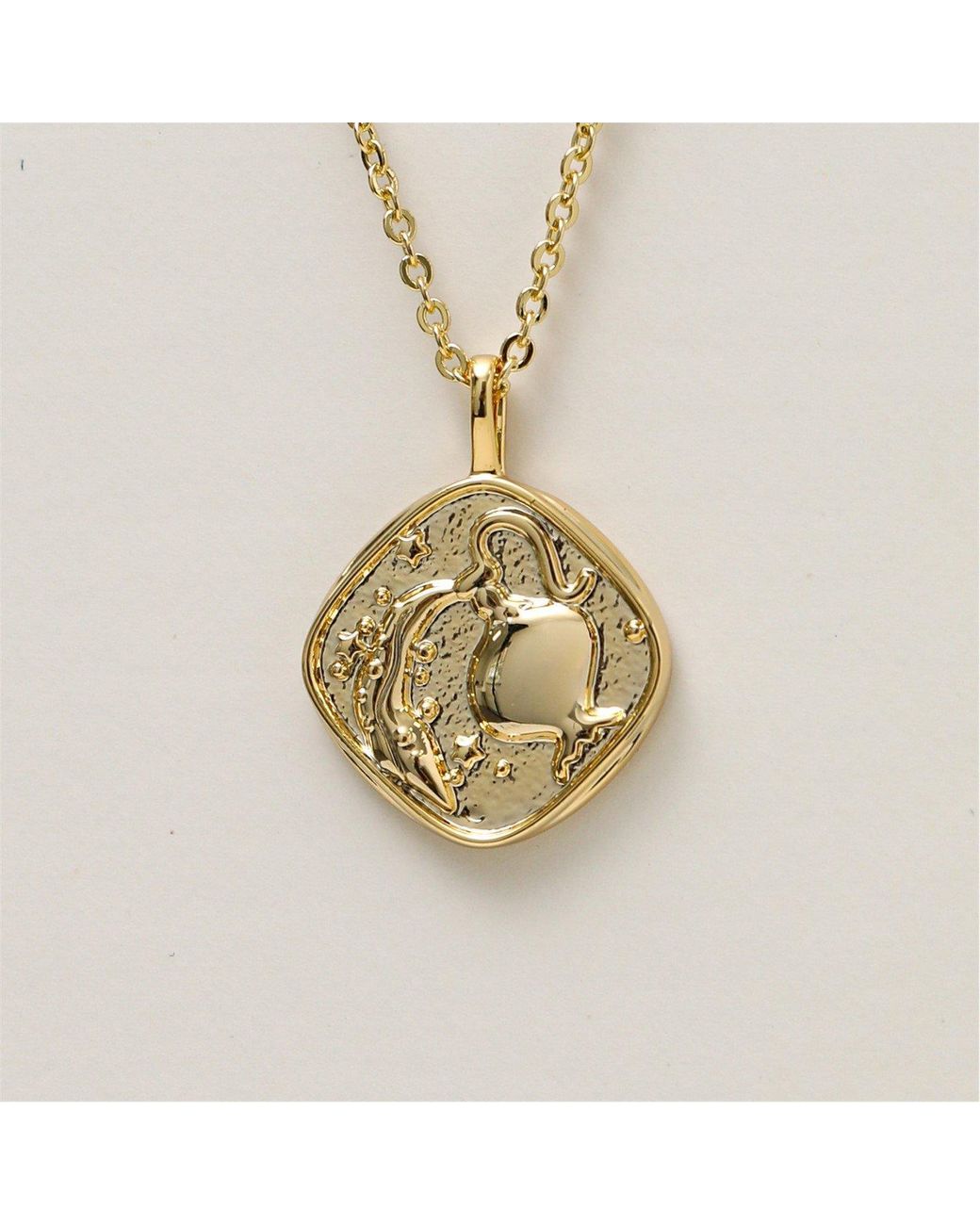 Jon Richard Red Plated Molten Horoscope Necklace