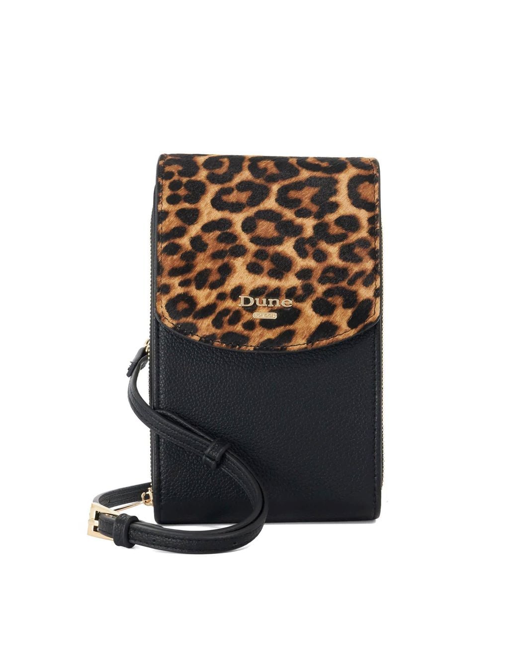 Dune Black Sunrised Faux Leather Phone Bag