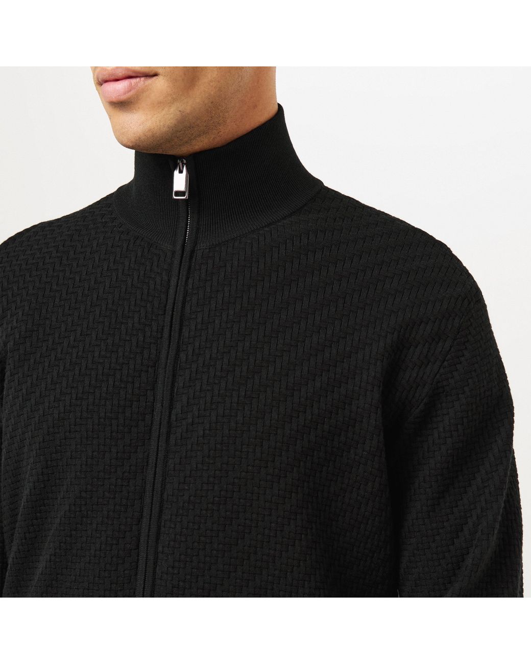 Brioni Black Tailored Fit Knitted Top for men
