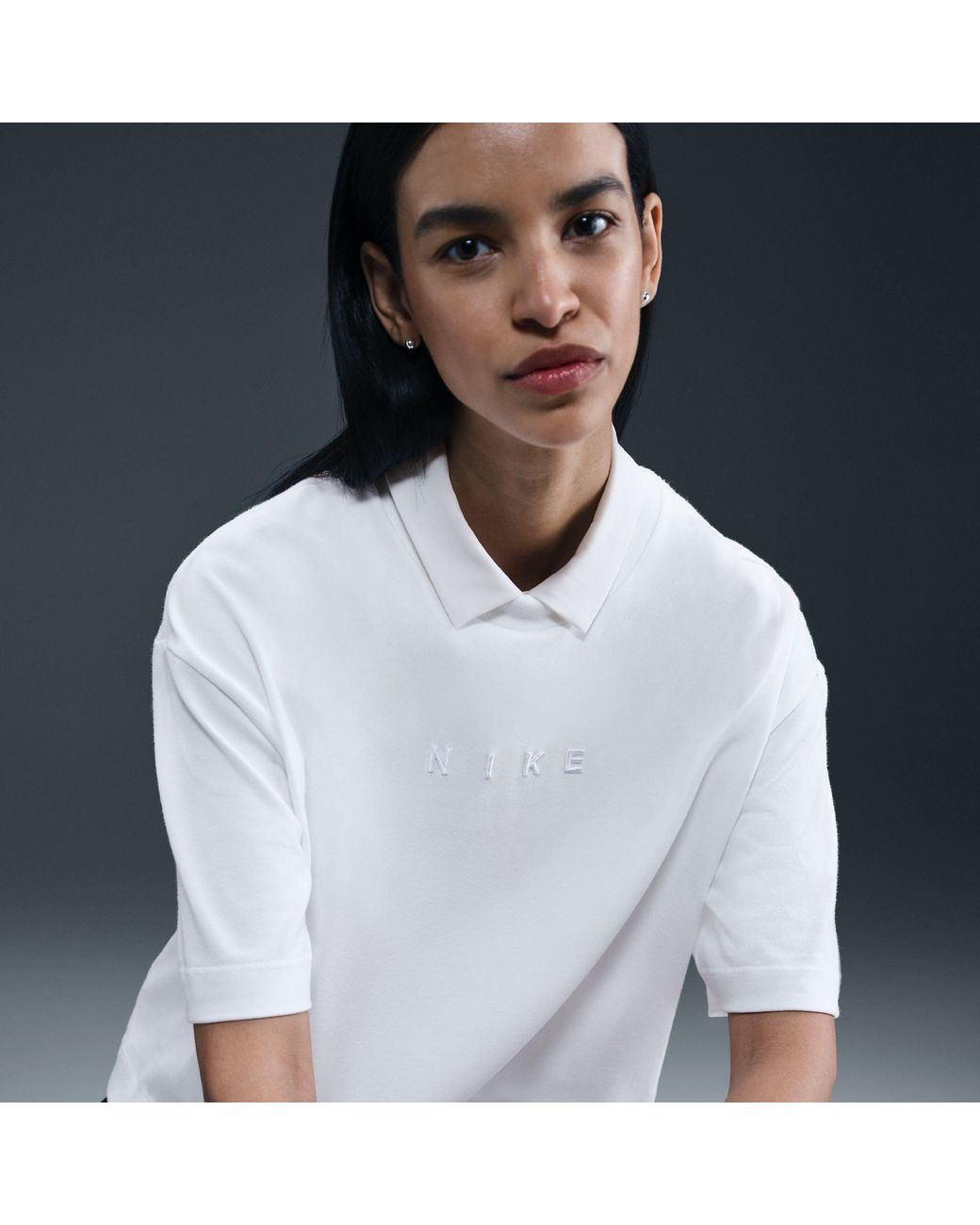 Nike White Nsw Luxe Short-Sleeve Cotton Boxy T-Shirt