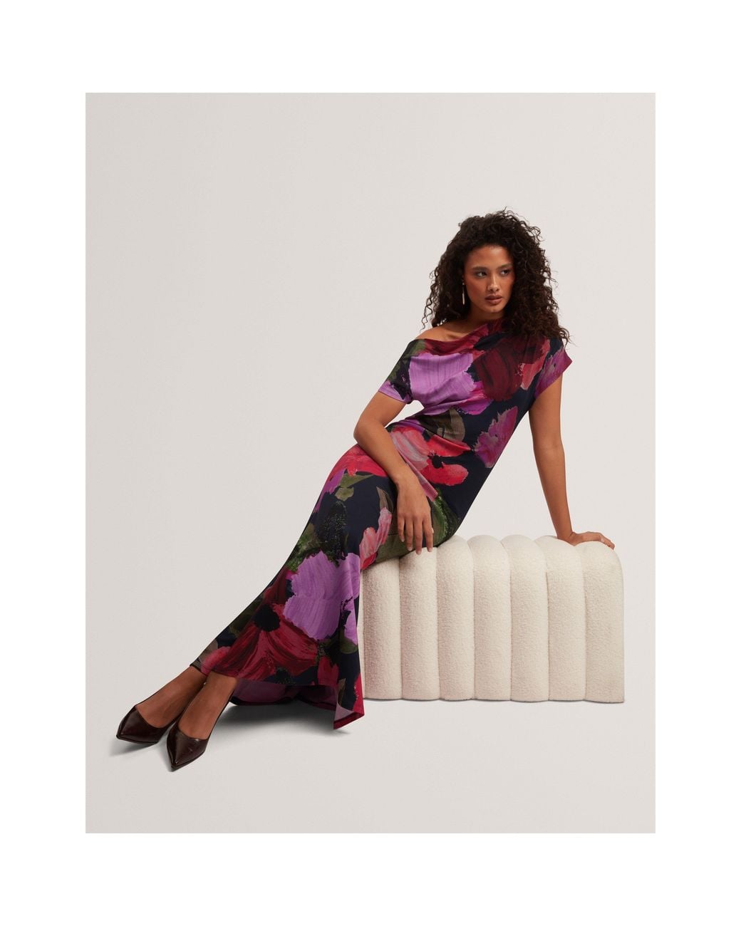 Ted Baker Purple Ted Midi Dress Ld71