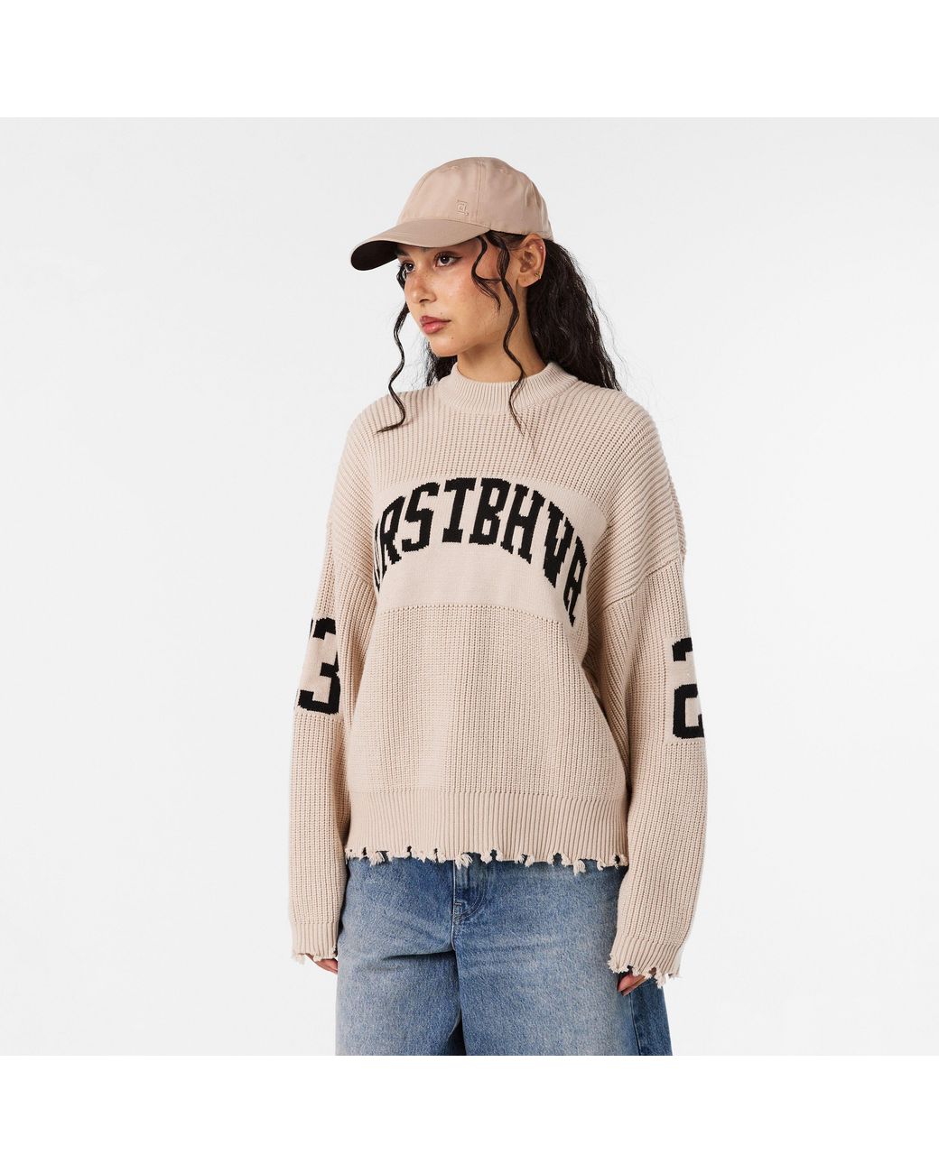 WRSTBHVR Pink Minimalist Crew Neck Jumper