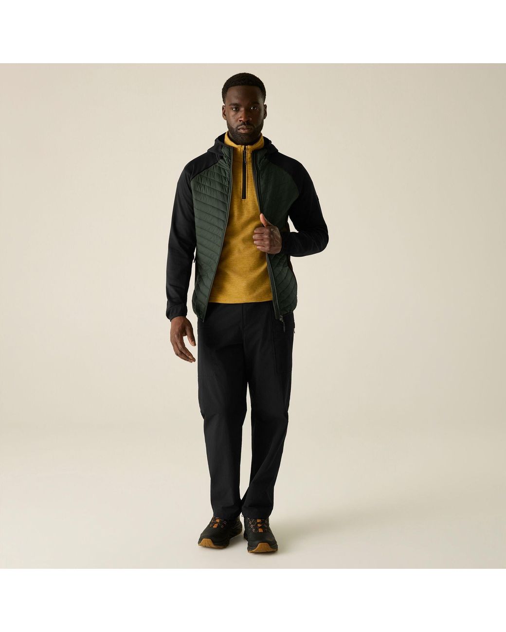Regatta Black Andreson Hybrid Water-Repellent Jacket for men