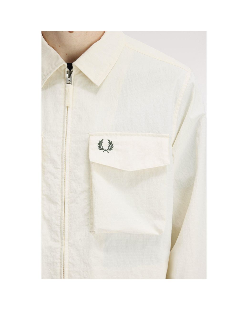Fred Perry White Overshirt for men